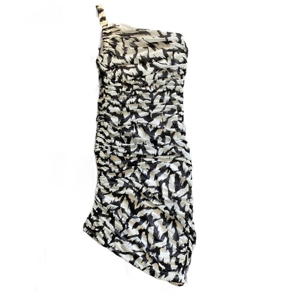 🍋armani Exchange One Shoulder Abstract Dress - Picture 3 of 6